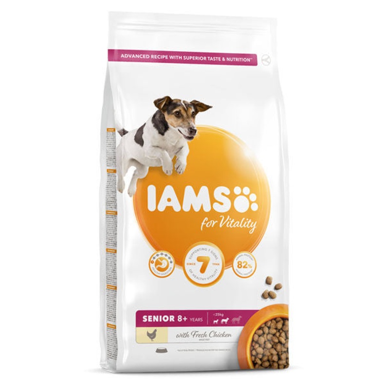 IAMS for Vitality Senior Small & Medium Dog Food with Fresh Chicken 2kg