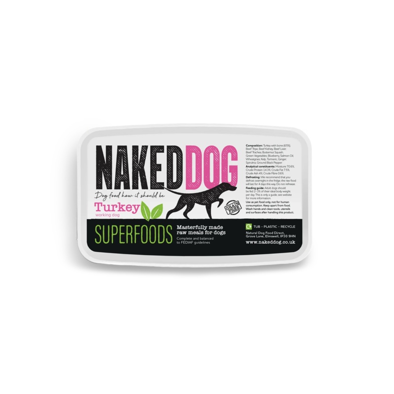 Naked Dog Superfood Turkey 2x500g