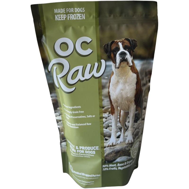OC Raw Turkey & Produce Patty Frozen Dog Food 6lb