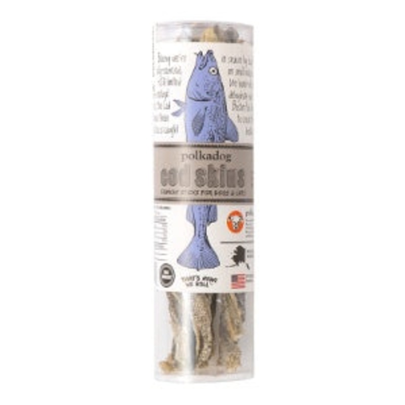 Polkadog Cod Skin Jerky Dog Treats – 4.7oz tube