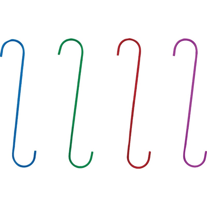 HD BRILLIANT ASSORTED COLOR S HOOKS 12 INCH ASSORTED