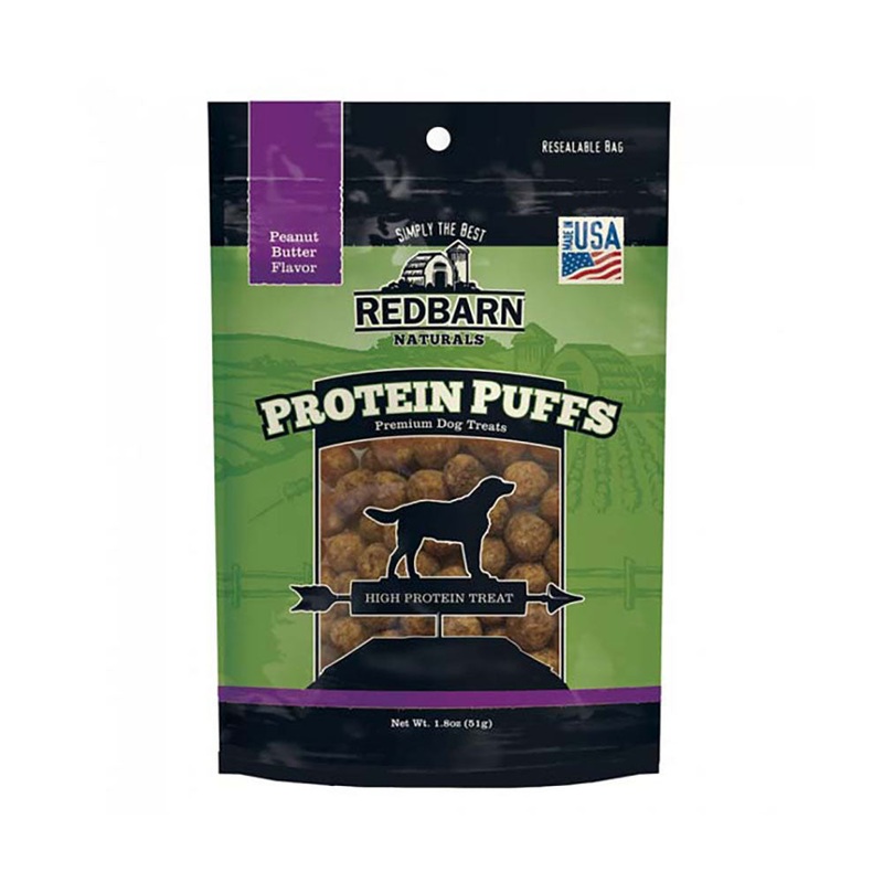 Redbarn Peanut Butter Protein Puffs High Protien Dog Treats