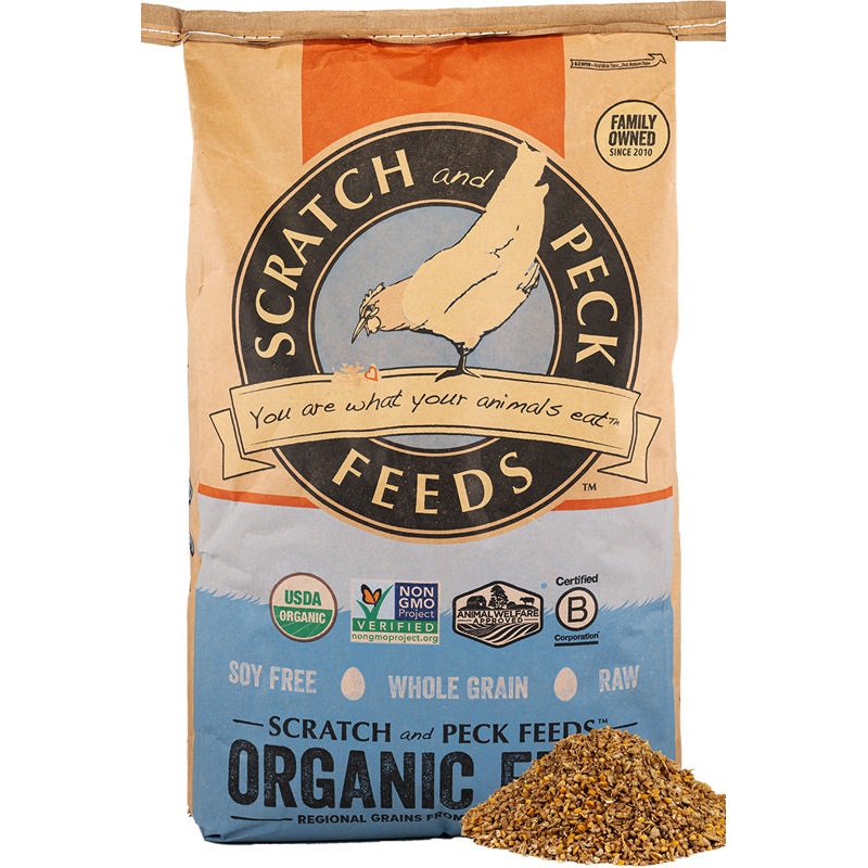 Scratch and Peck Feeds Naturally Free Organic Starter Feed For Chickens & Ducks 10 Lbs