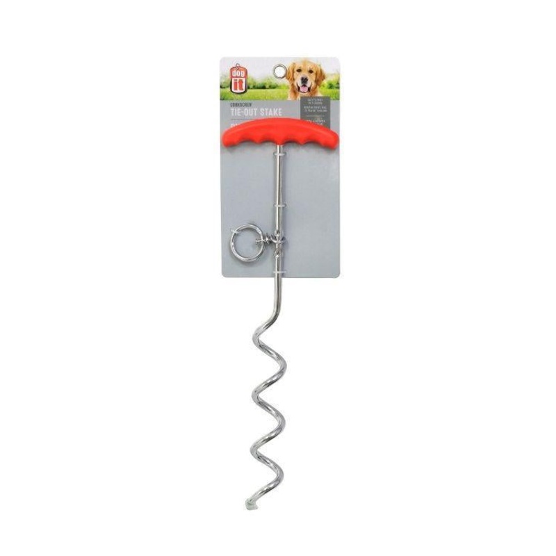 Dogit Tie-Out Stake Red Handle