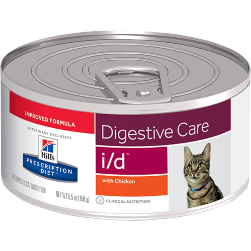 Hills Prescription Diet I/D Chicken Wet Cat Food 5.5-oz, 24 cans