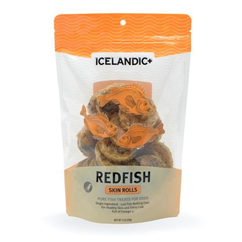 Icelandic+ Redfish Skin Rolls Dog Treats