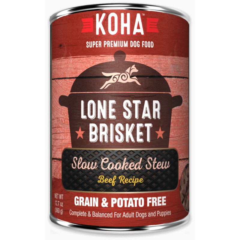 Koha Lone Star Brisket Slow Cooked Stew Beef Recipe for Dogs