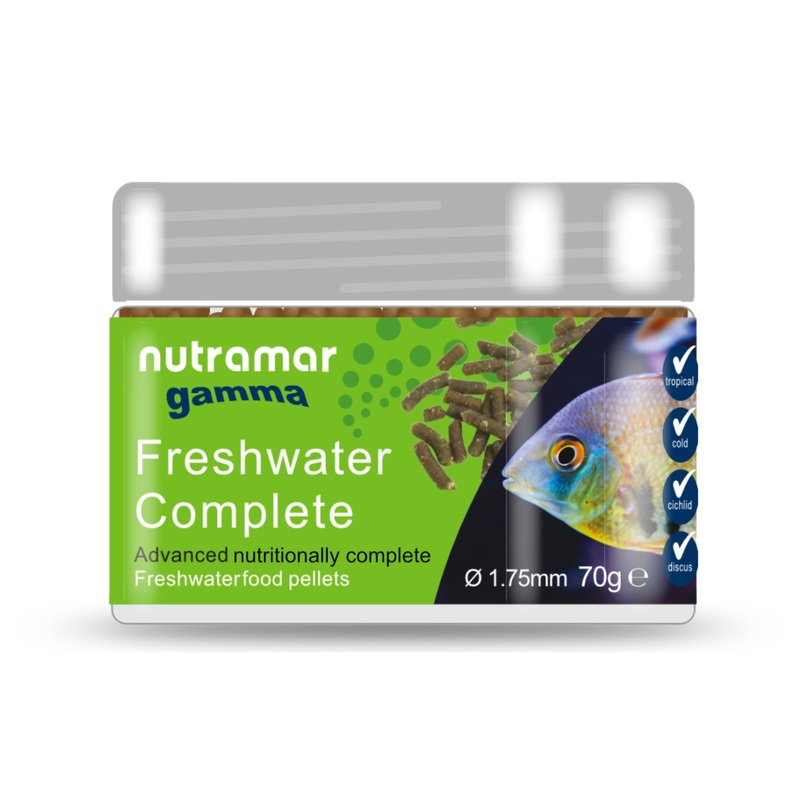 Nutramar Freshwater Complete Pellet – Nutrient-Rich Diet for Freshwater Fish (1.75mm / 70g) Pellets 70g