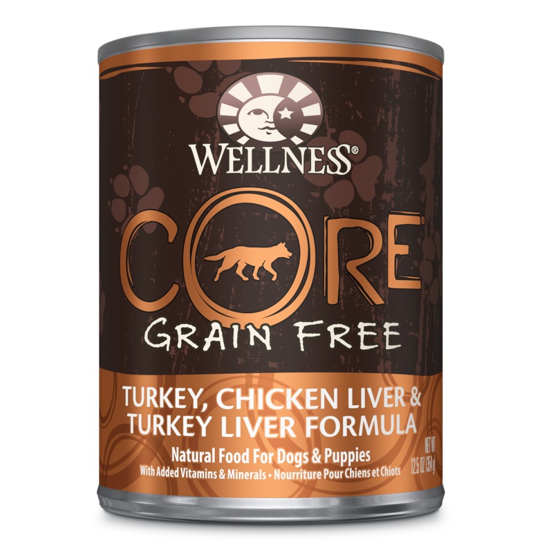 Wellness Core Turkey & Chicken Wet Dog Food 12.5-oz, 12 cans