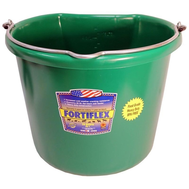Fortiflex 20 Quart Economy Flat Back Bucket BLUE