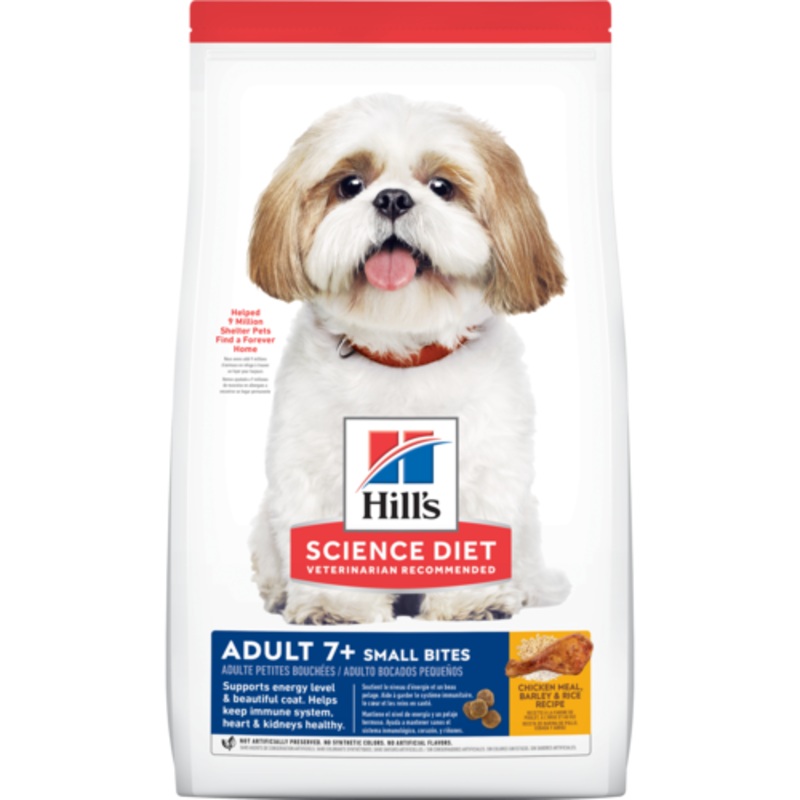 Hill’s Science Diet Adult 7+ Small Bites Chicken Meal, Barley & Rice Recipe dog food 5-lb