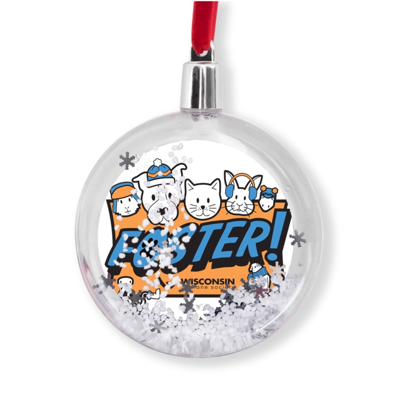 Foster Winter Logo Snow Globe Ornaments 3.5×3.5 inch