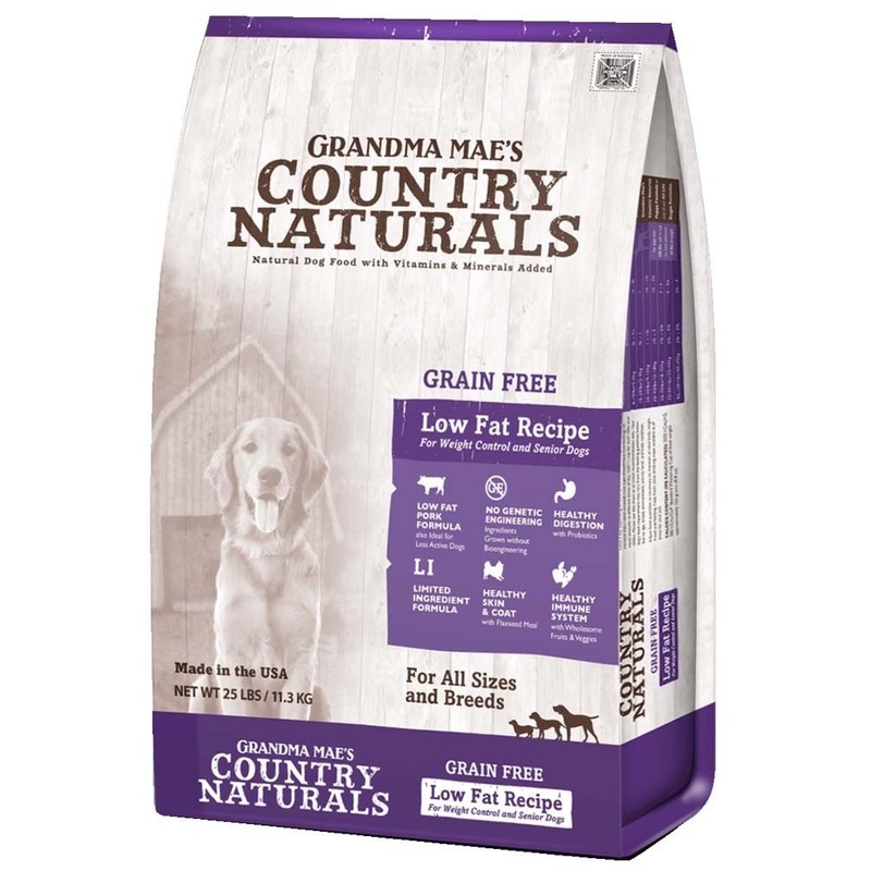 Grandma Mae’s Country Naturals Grain-Free Low Fat Recipe Dry Dog Food, 14 Oz
