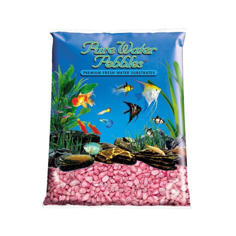 Pure Water Pebbles Frosted Aquarium Gravel Pastel Pink 5 lb.