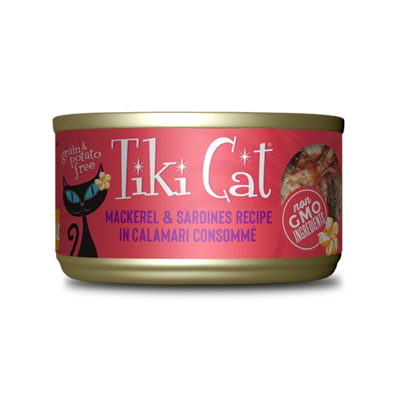 Tiki Cat Makaha Grill Mackerel & Sardines Recipe in Calamari Consomme 2.8oz