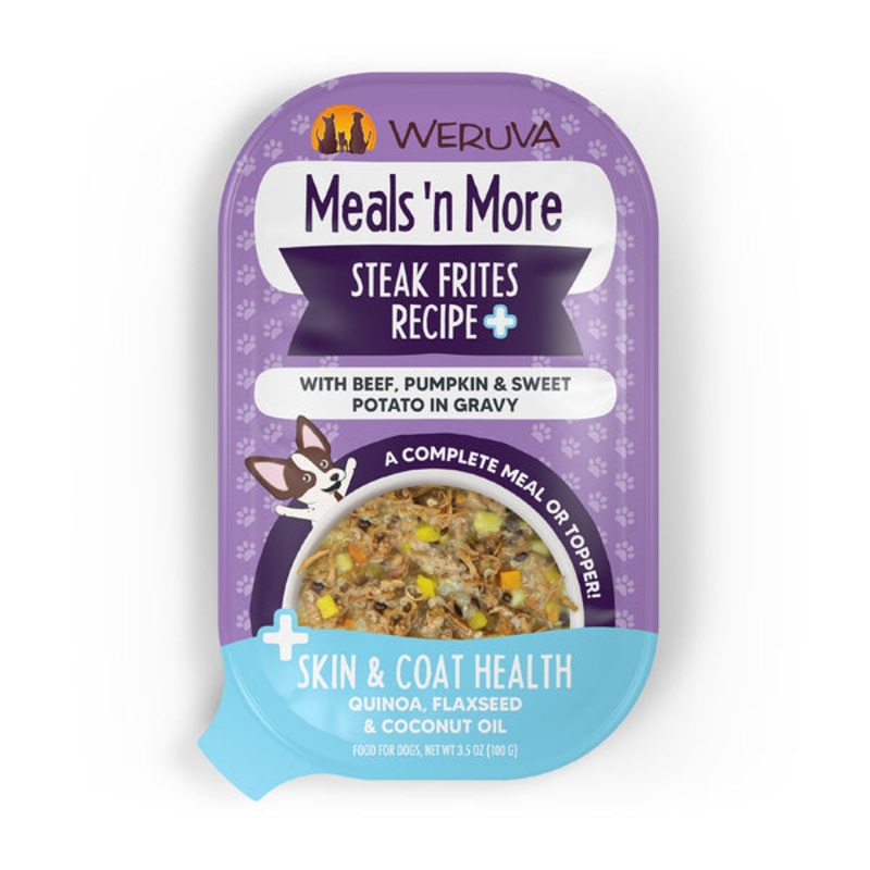 Weruva Meals ‘n More Steak Frites Recipe Plus with Beef, Pumpkin & Sweet Potato in Gravy Dog Food
