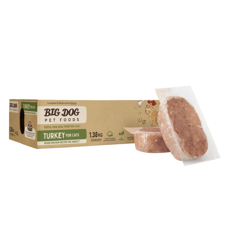 Big Dog Raw Cat Food Turkey 12 Pack (1.38kg)