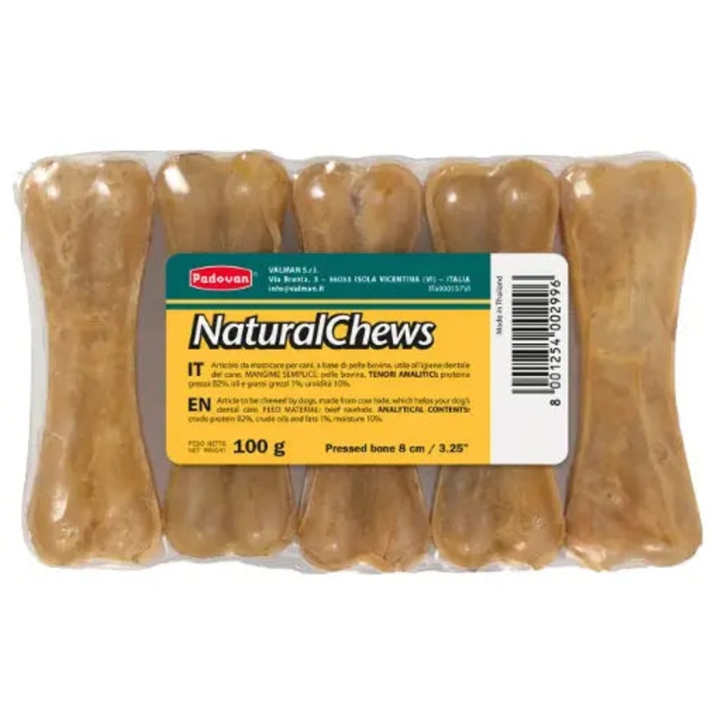 Padovan Natural Chews Bone[Weight – 100g, Count – 5, Size – 8cm]