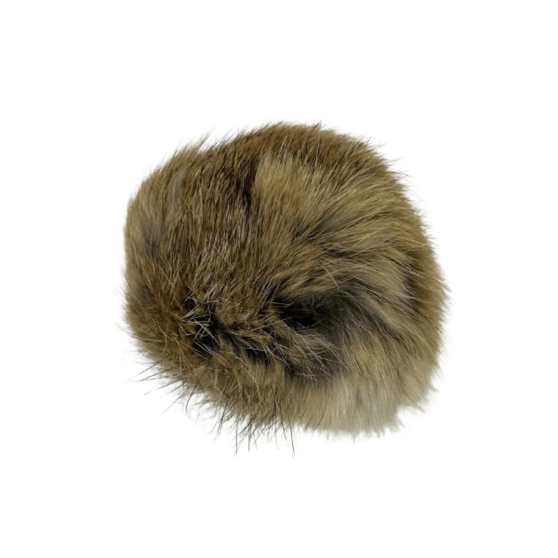 Rabbit Fur Ball Handmade Natural Cat Toy 1.5 in x 1.5 in