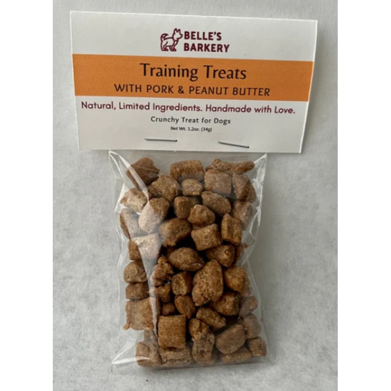 Belle’s Barkery Training Treats with Pork & Peanut Butter 1.2oz
