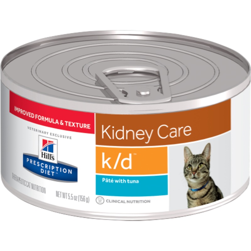 Hills Prescription Diet K/D Tuna Wet Cat Food 5.5-oz, 24 cans