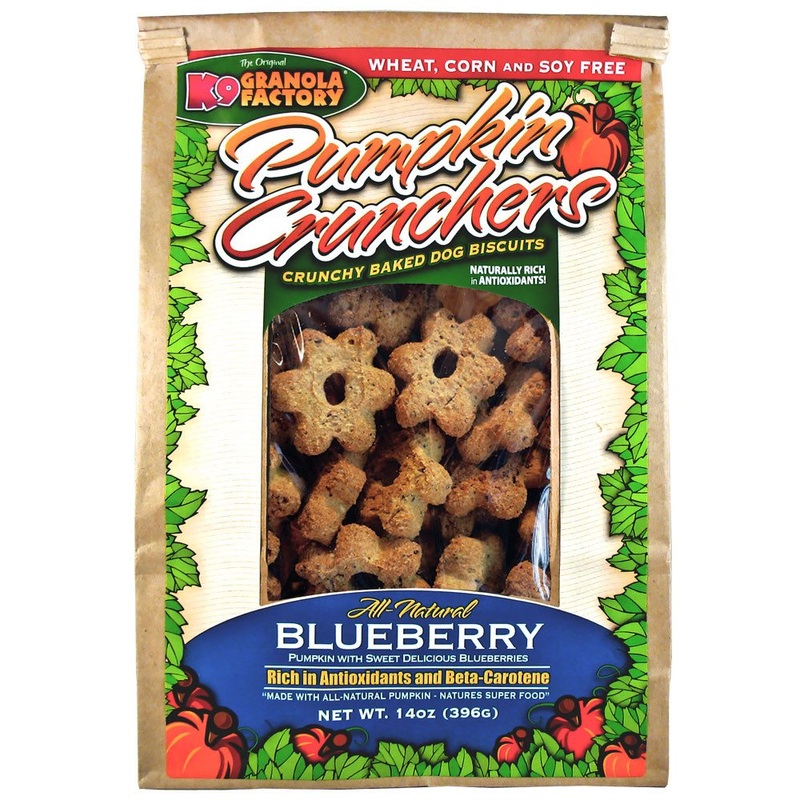 K9 Granola Factory Pumpkin Crunchers with Blueberry Dog Treats 14-oz