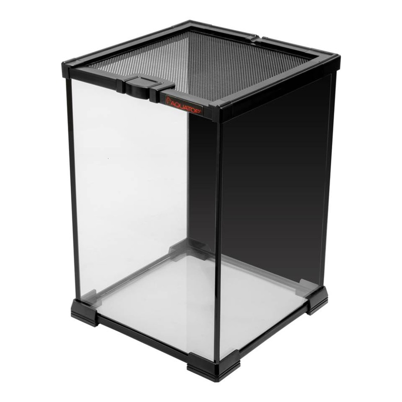Aquatop 3.2-Gal Rectangular Terrarium with Mesh Top 7.87 x 7.87 x 11.81″