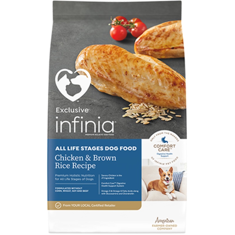 Exclusive Infinia All Life Stages Dog Food Chicken & Brown Rice Recipe