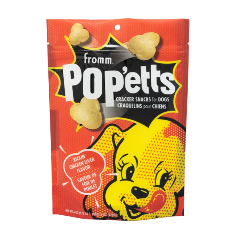 Fromm Dog Pop’etts Kickin’ Chicken Liver Cracker Snacks 6 oz