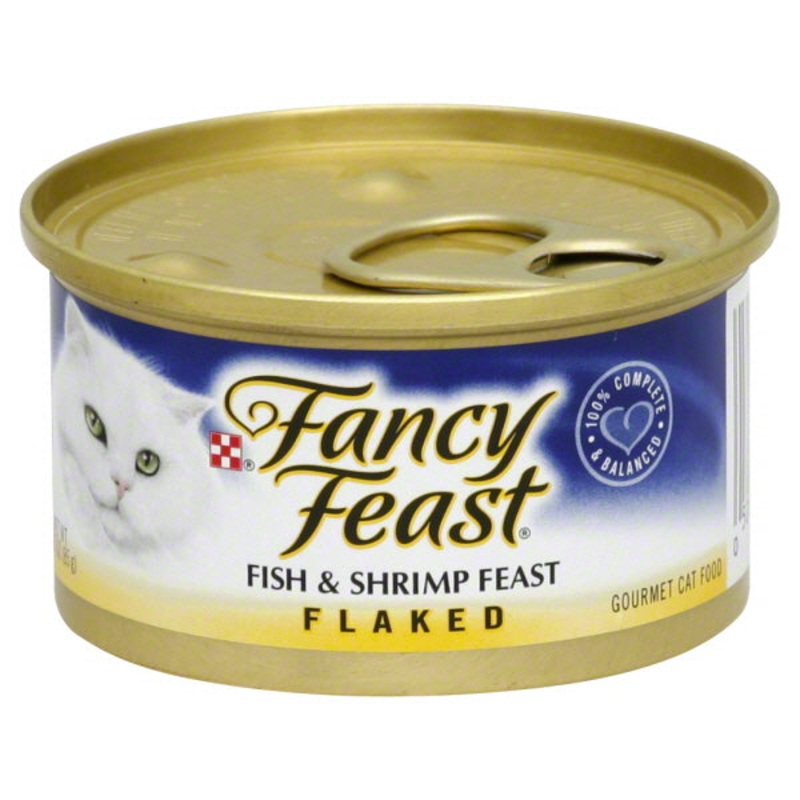 Fancy Feast Flaked Fish and Shrimp Wet Cat Food 3-oz, case of 24 cans