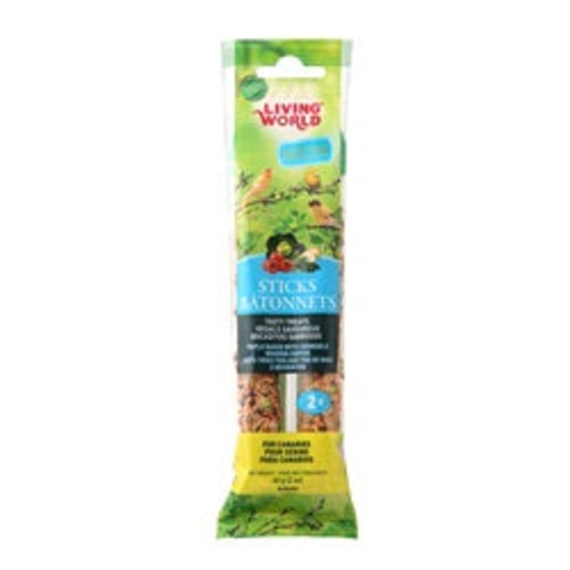 Living World Canary Sticks – Vegetable Flavour – 60 g (2 oz) – 2 pack