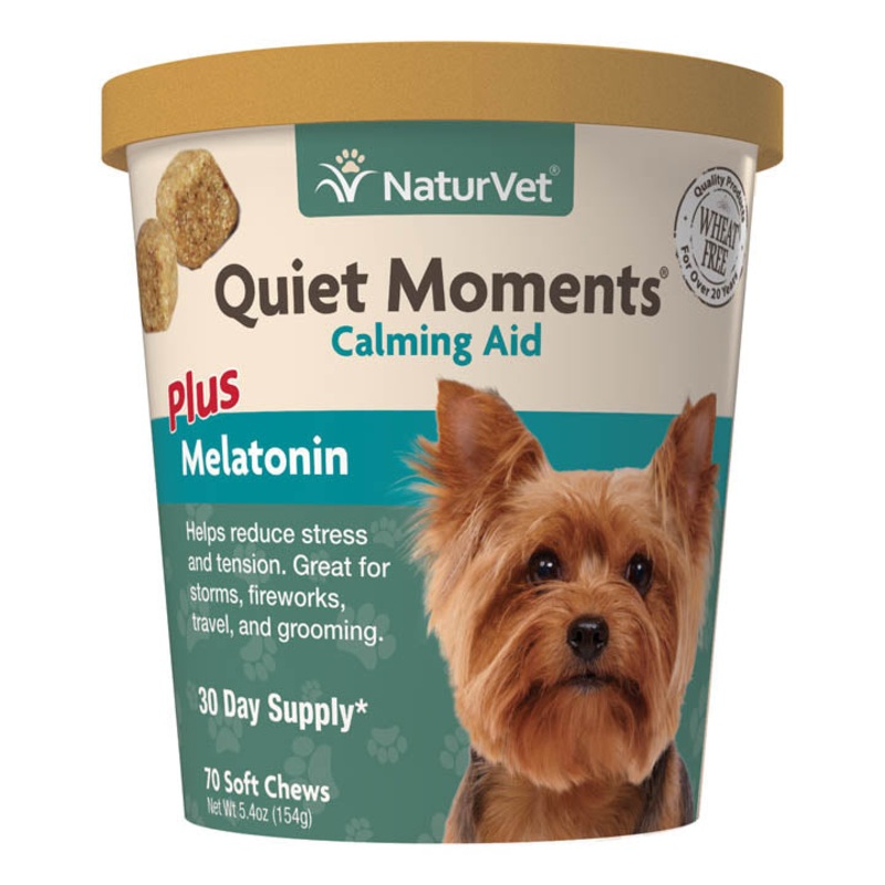 NaturVet Quiet Moments Dog Calming Aid Soft Chews 70 Count