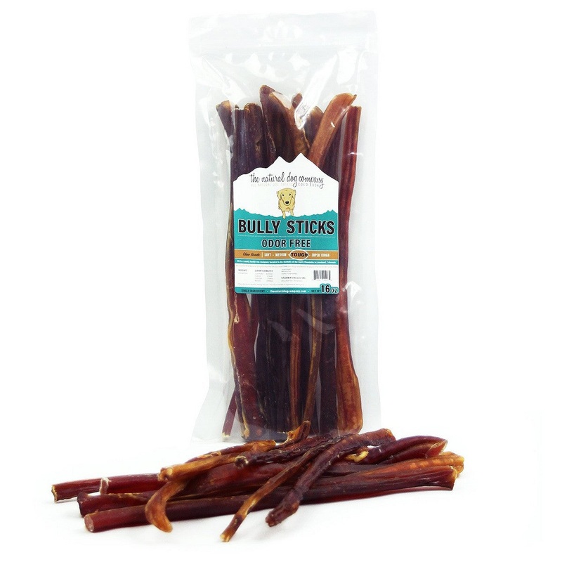 The Natural Dog Company Bully Sticks 12″ Odor Free Dog Treats 16oz