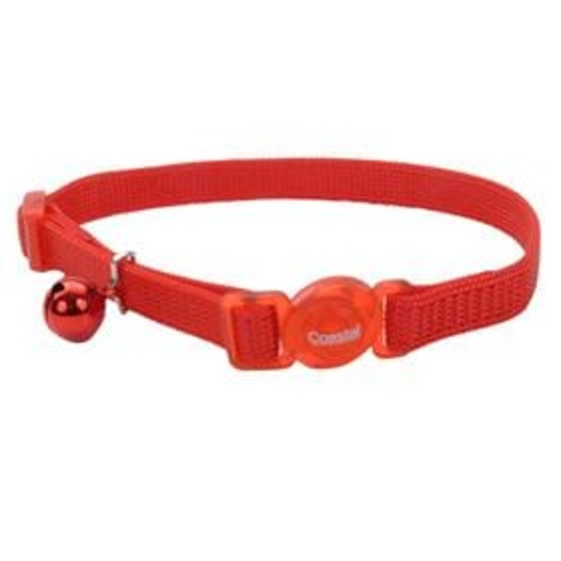 Coastal Pet Products Snag Proof Breakaway Cat Collar Red 3/8 in