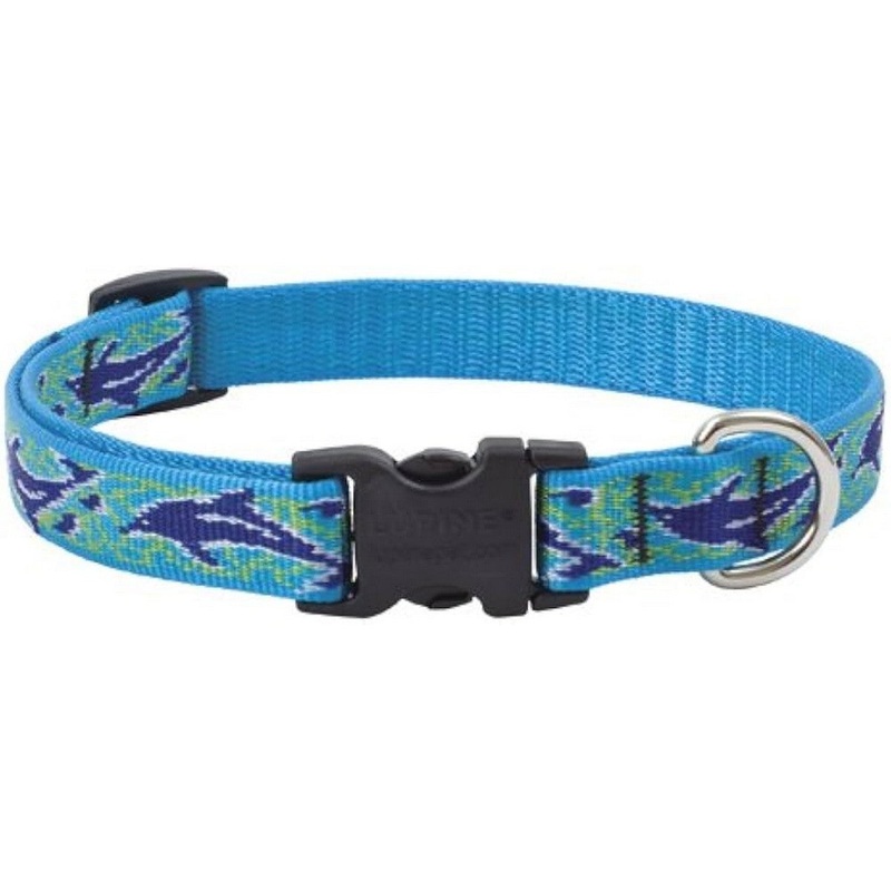 Lupine Pet Dog Collar 3/4″ x 13″-22″ Dolphin Bay