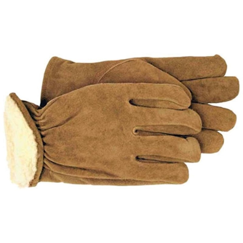 Boss Men’s Pile Insulated Split Leather Driver Glove Brown Large