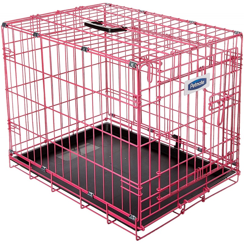Petmate Puppy 2 Door Training Retreat Dog Kennel Crate Pink
