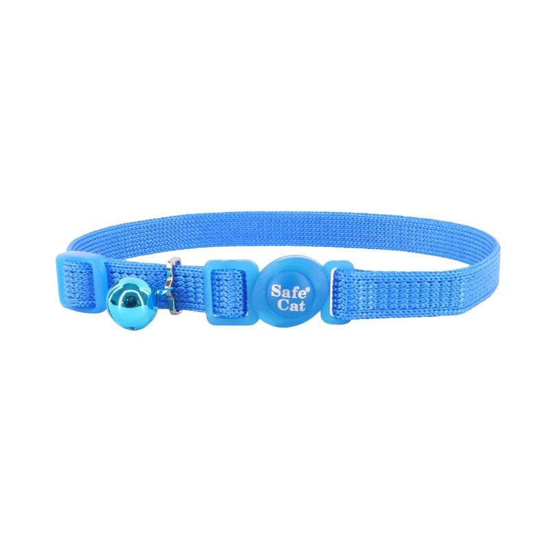 Safe Cat Adjustable Breakaway Collar with Bell – Blue Lagoon
