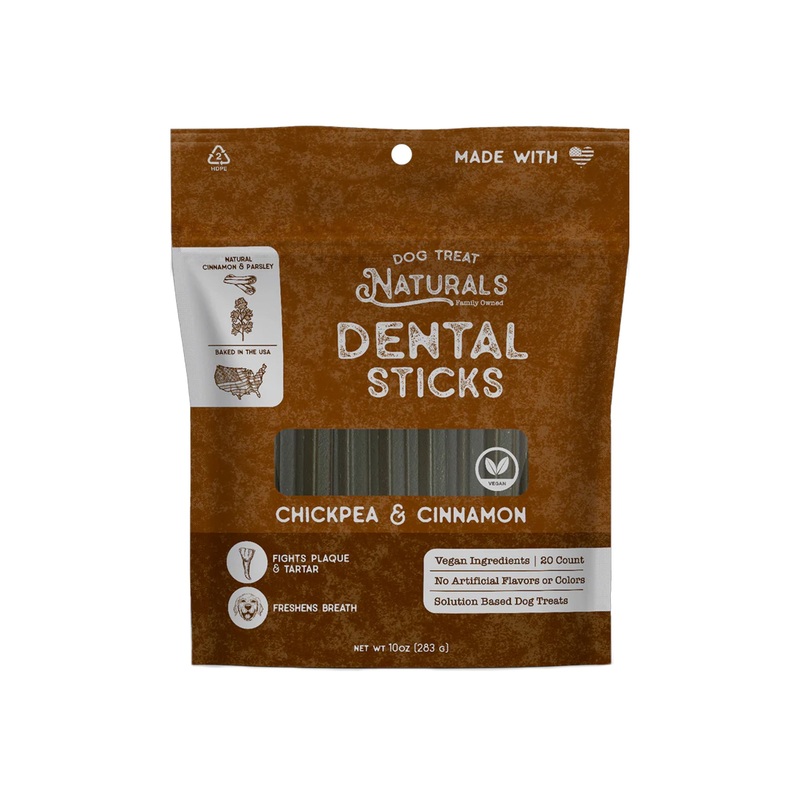 Dog Treat Naturals Chickpea and Cinnamon Dental Sticks 10 oz