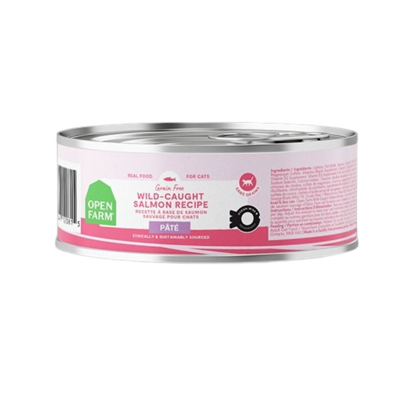 Open Farm Wet Cat Food – Wild-Caught Salmon Pate – 5.3oz Can