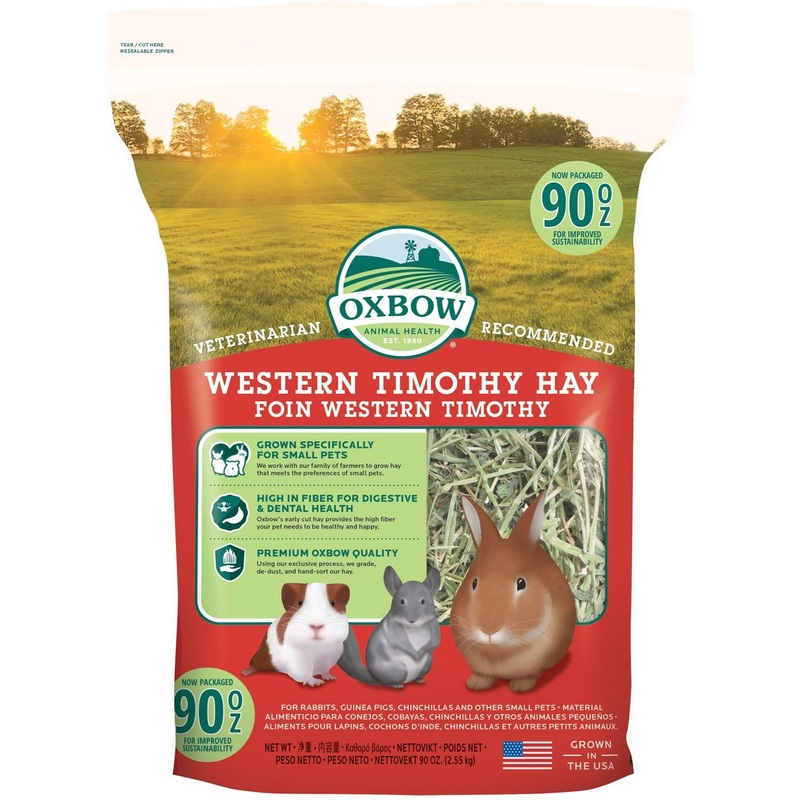 Oxbow Western Timothy Hay Small Animal Food, 90 oz