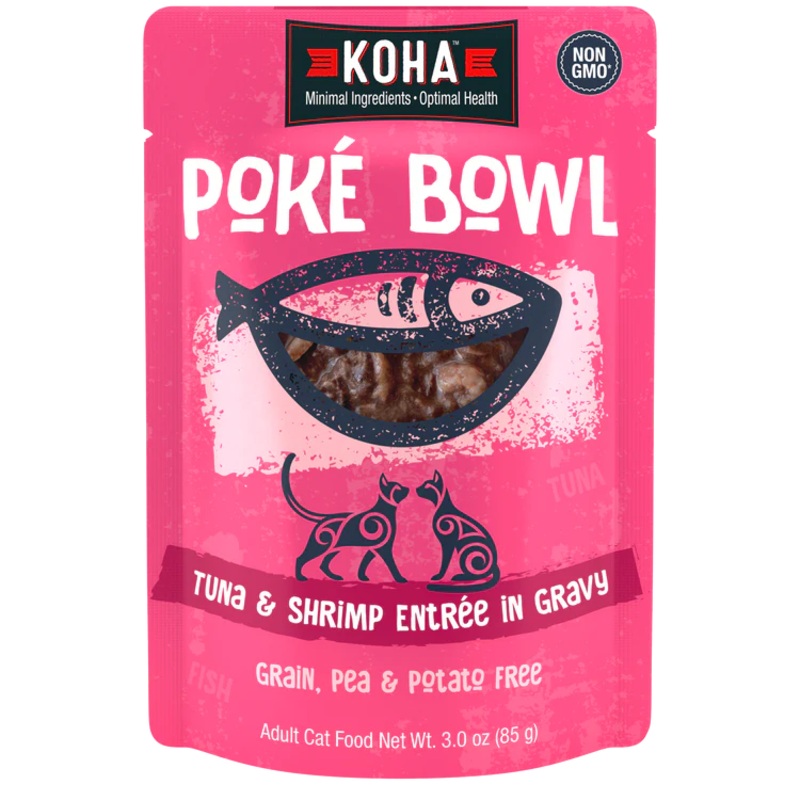 Koha Pok Bowl Tuna & Shrimp Entre in Gravy for Cats 3 oz