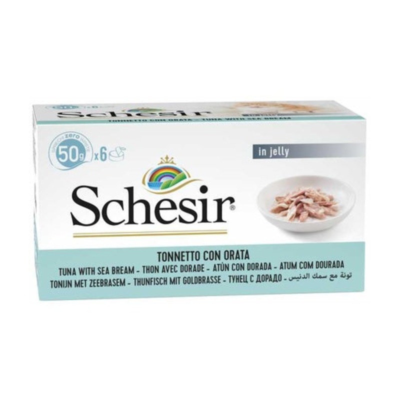 Schesir Cat Multipack Can Tuna with Seabream-6x50g[Weight – 6x50g]
