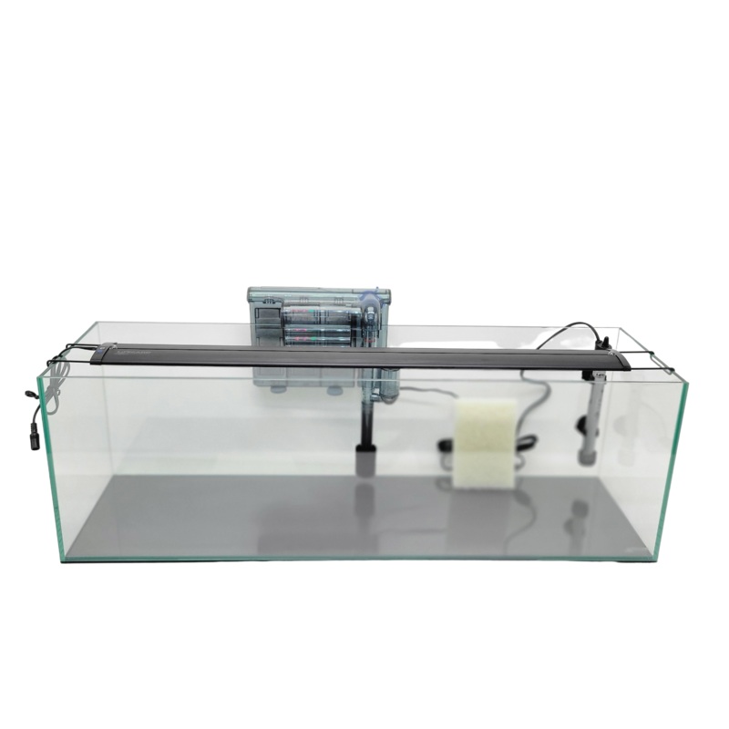 16 Gallon Ultra Low Iron Glass Bookshelf Aquarium Kit 6mm (33.85″x9.84″x11.02″)