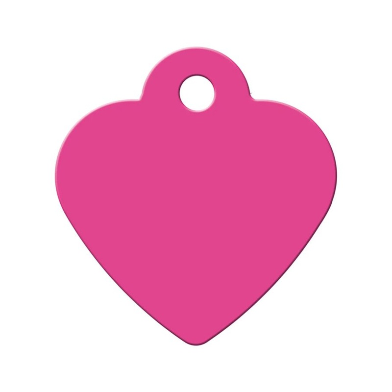 ID Tag Heart Small Pastel Pink  – Small