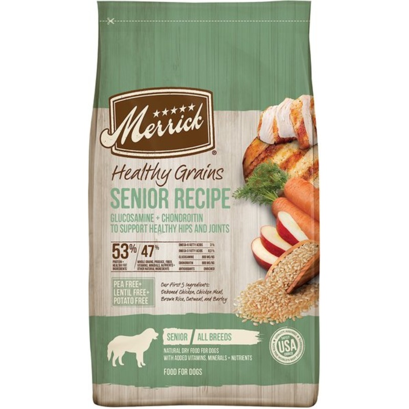 Merrick Healthy Grains Senior Recipe Dry Dog Food 25 lb