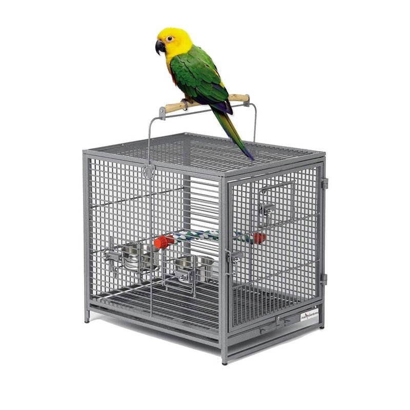 MidWest Avian Adventures Poquito Avian Hotel Bird Cage – platinum