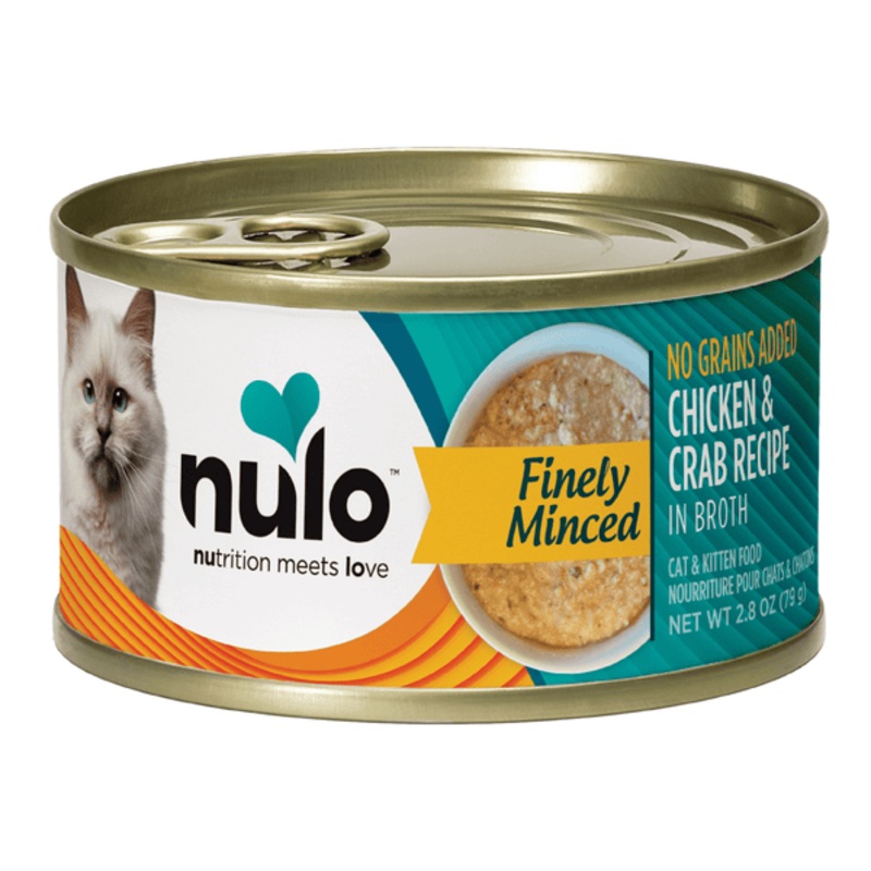 Nulo Cat & Kitten Finely Minced Chicken & Crab Recipe 2.8 oz