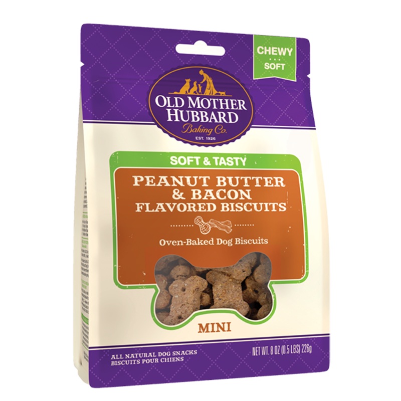 Old Mother Hubbard Soft and Tasty Peanut Butter and Bacon Dog Treats 8-oz.