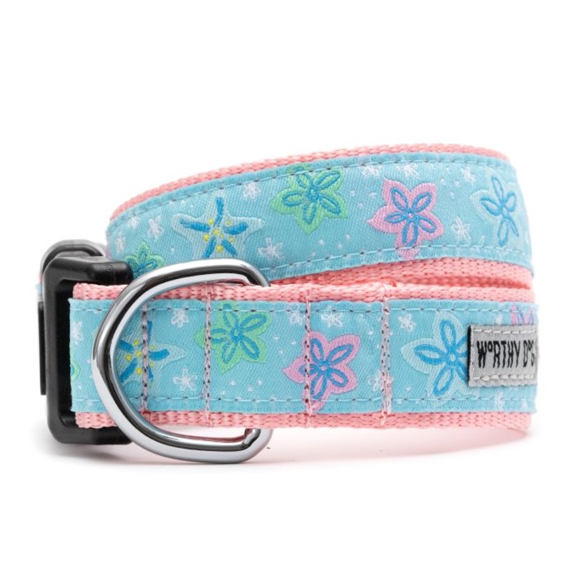 The Worthy Dog Starfish Floral Collar XS